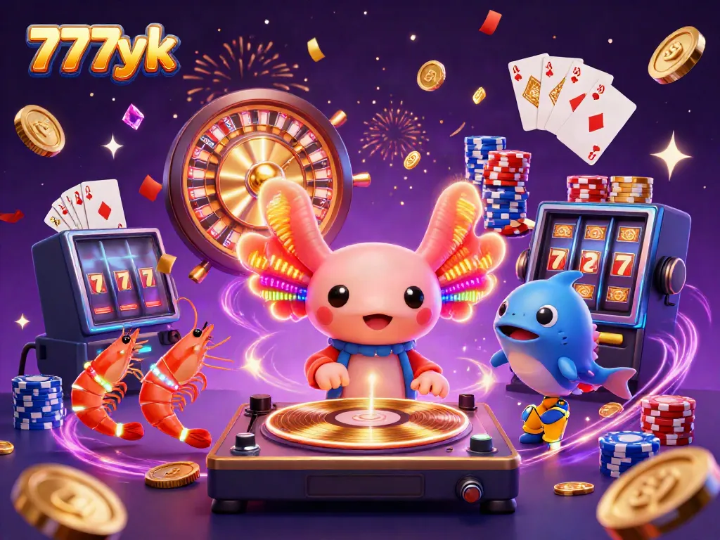 Experience thrilling games at 777yk with vibrant visuals and interactive elements in a lively casino atmosphere.