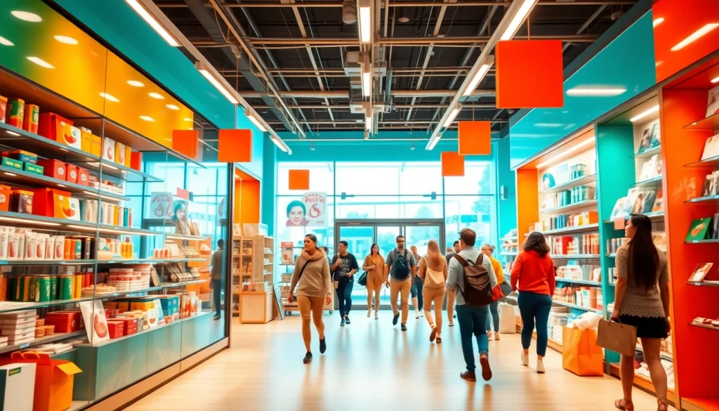 Shop at Ultimateshop cc for an exciting array of unique products displayed in a vibrant storefront.