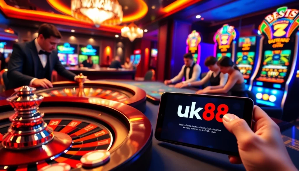 Engage in thrilling casino games at uk88 nhà cái with vibrant roulette and blackjack action.