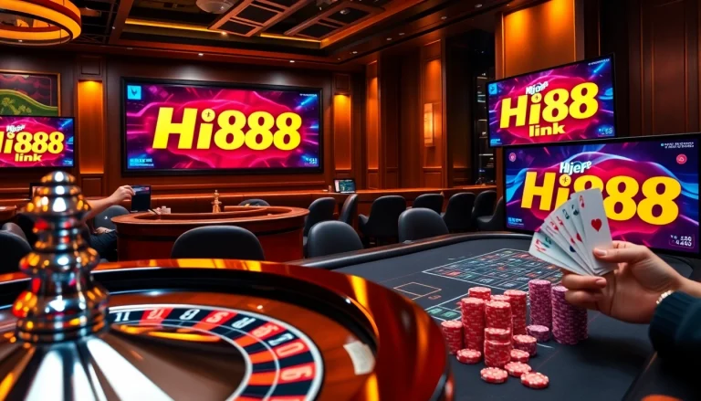 Experience thrilling gameplay at the Hi88 link, featuring exciting roulette and poker action.