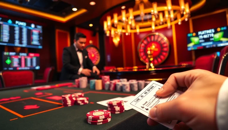 Experience high-stakes action at https://u888hii.com/ with an elegant poker table and vibrant chips.