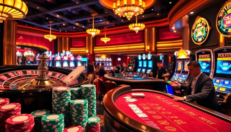 Experience the excitement of gambling at https://nk88net.com/ with colorful chips and a vibrant roulette wheel.