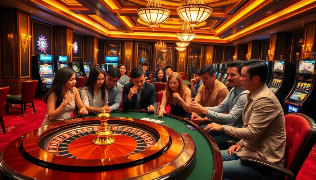 Gamblers strategizing at luxurious casino tables while enjoying games on 8day.cn.com.