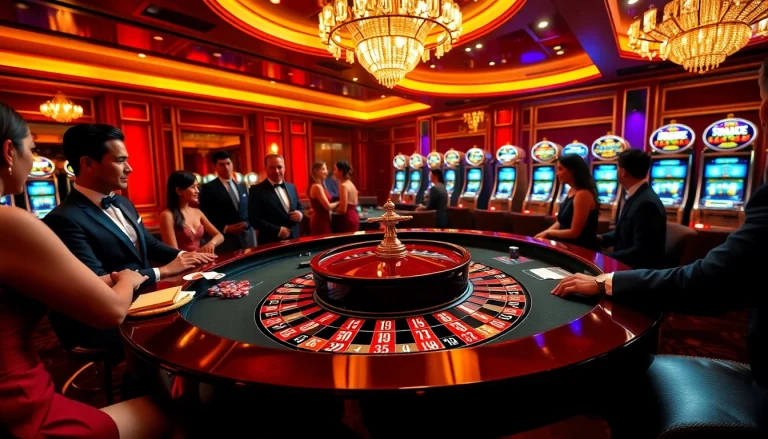 Enjoying thrilling games at rikvip368.com with luxurious casino visuals and vibrant table action.