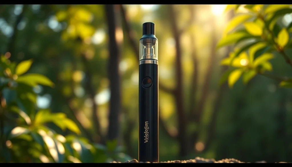 Buy DMT vape pen in a tranquil natural setting with modern design highlighting quality.