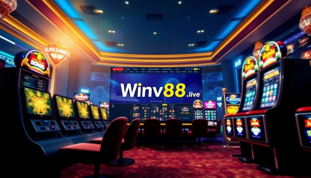Engaging user interface of winvn88.live showcasing a dynamic online gambling environment with sports betting and casino games.