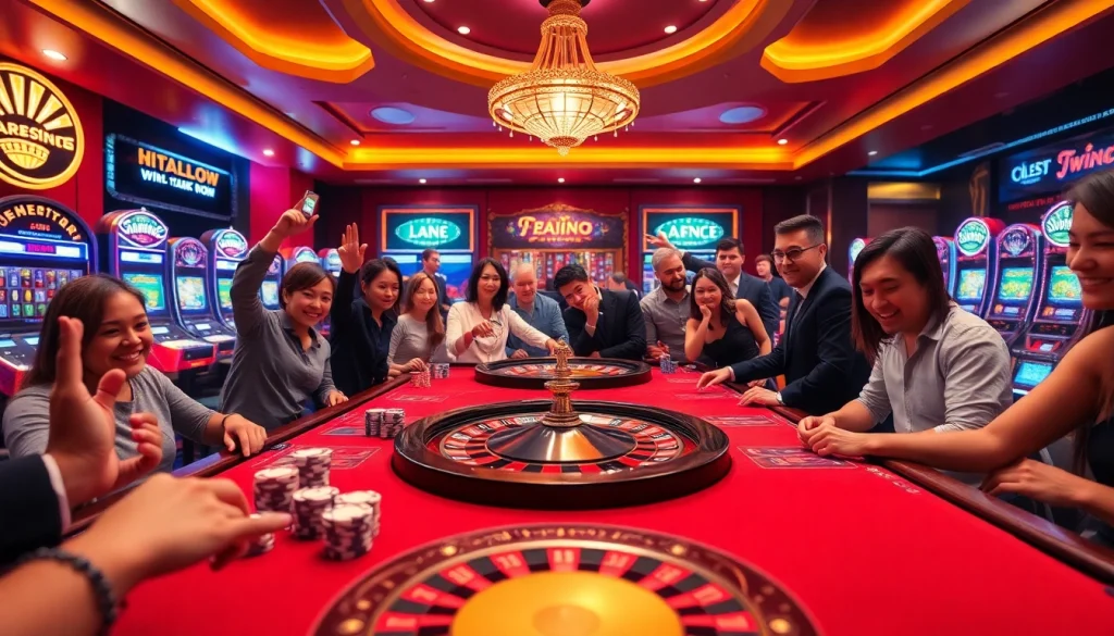Engage with the iwinclub experience at a vibrant casino table, showcasing poker chips and excitement.