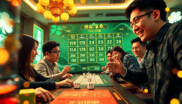 Engaging visual of Tài Xỉu Online game, showcasing vibrant dice and player excitement.