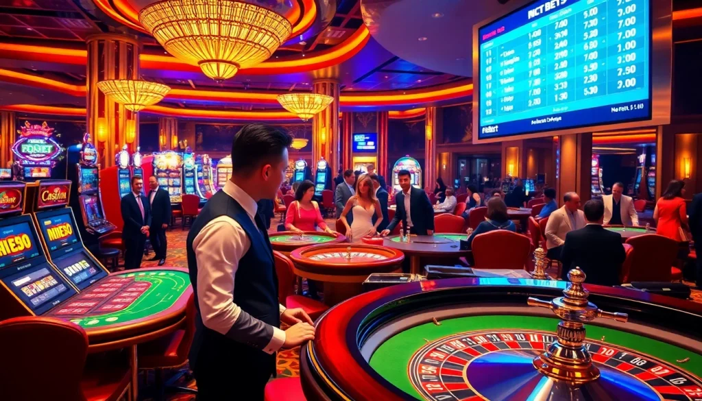 Experience vibrant gameplay at https://febet9.club/ with exciting casino visuals and atmosphere