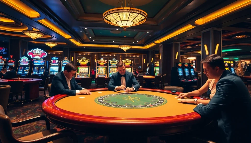 Experience thrilling poker strategies at http://789clubar.com/ in a luxurious casino setting.