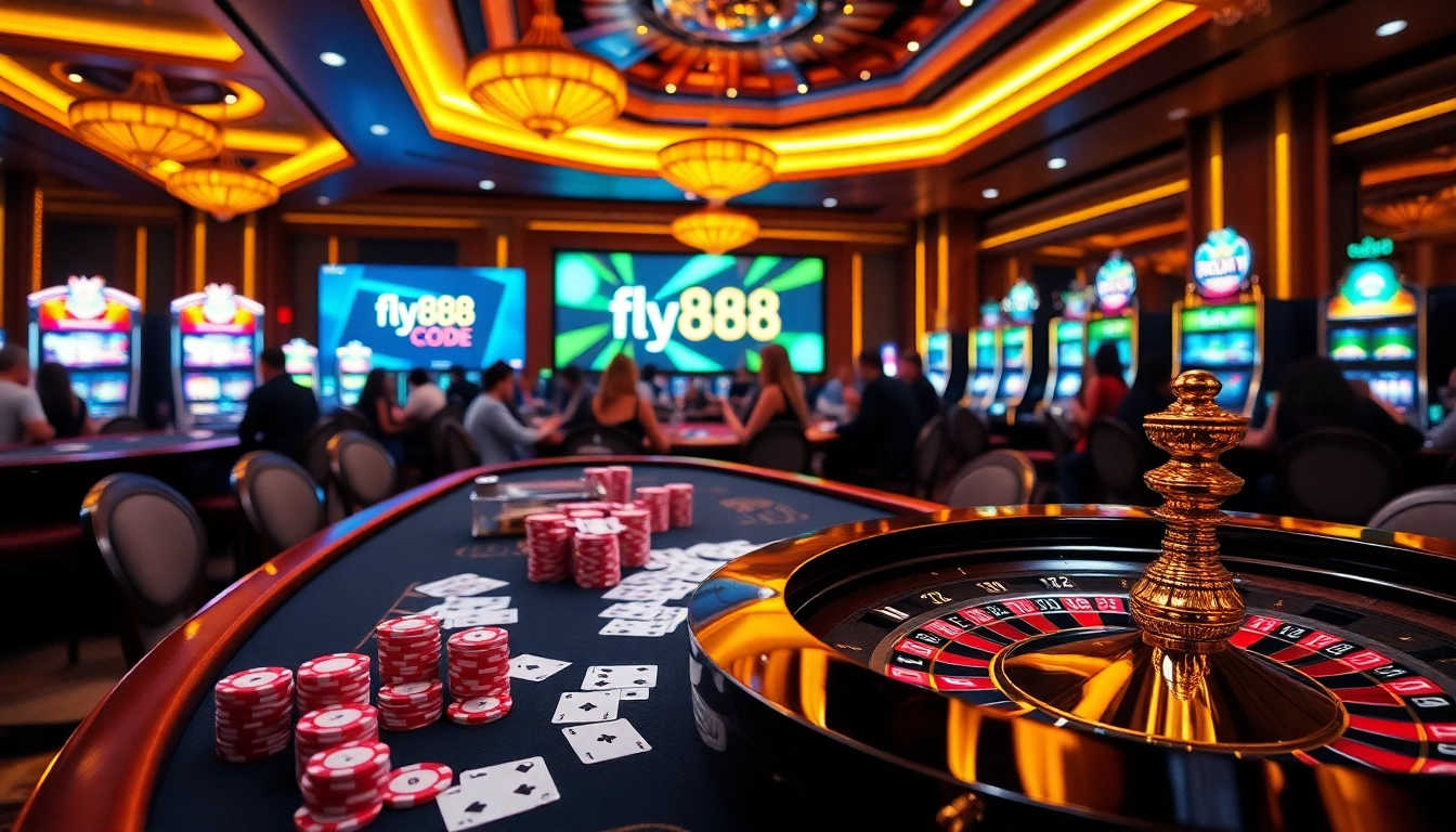 Experience the excitement of winning with the fly88 code at a vibrant casino table.
