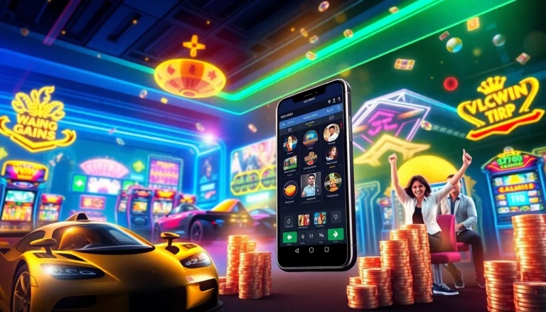 Experience the excitement of online gaming at vvvwin88.live with vibrant visuals of casino games and user interfaces.