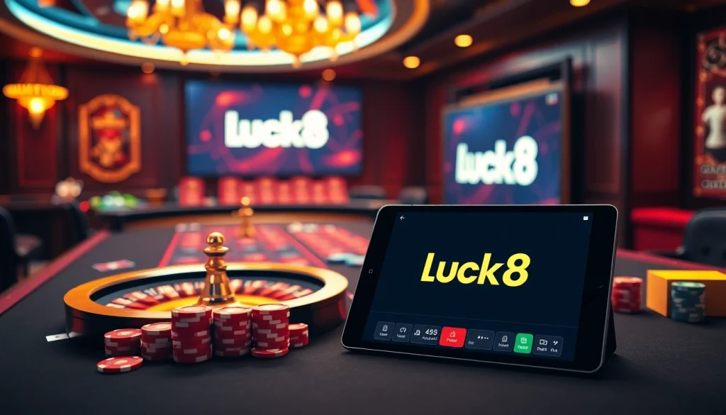Engage with the thrilling atmosphere of Luck8 as players immerse in vibrant casino games.