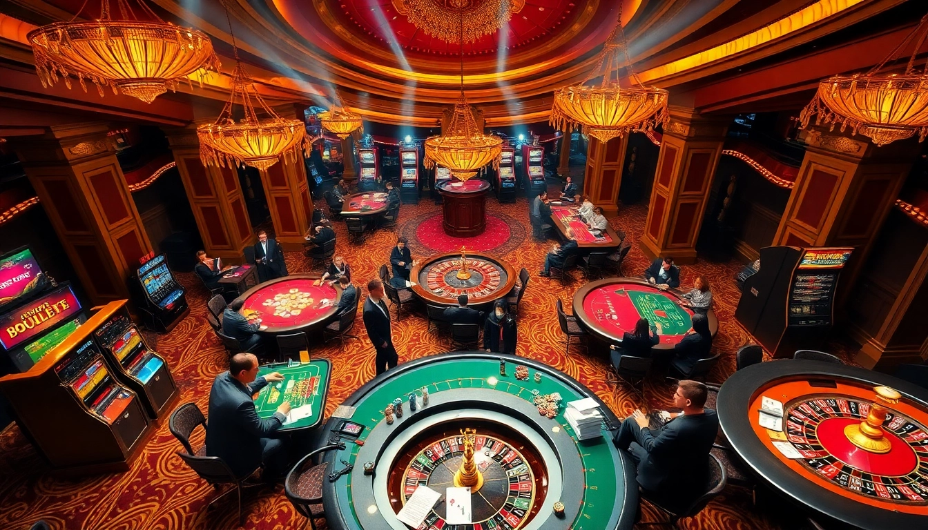 Players enjoying high-stakes games at https://tg88-casino.com/ in an elegant casino atmosphere.